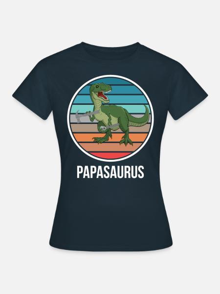 Papazaur - Dame-T-shirt - marineblå