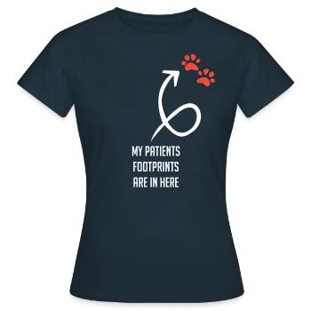 Idée cadeau de gardien de zoo vétérinaire - T-shirt Femme - marine - Devant - AI Model Female 172 dark (172cm)