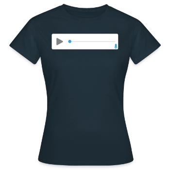 Sprachnachrichten Audiodateien - Frauen T-Shirt - Navy - Vorne - AI Model Female 172 dark (172cm)