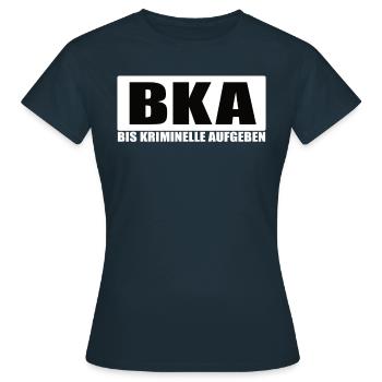 Polizei Bundes Grenz Schutz Design - Frauen T-Shirt - Navy - Vorne - AI Model Female 172 dark (172cm)