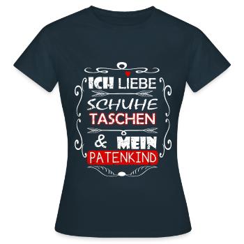 J'aime ma filleule - tante marraine enfants - T-shirt Femme - marine - Devant - AI Model Female 172 dark (172cm)