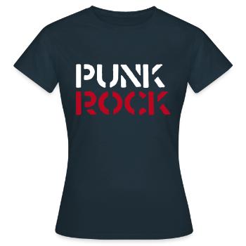 Punk Rock - Frauen T-Shirt - Navy - Vorne - AI Model Female 172 dark (172cm)
