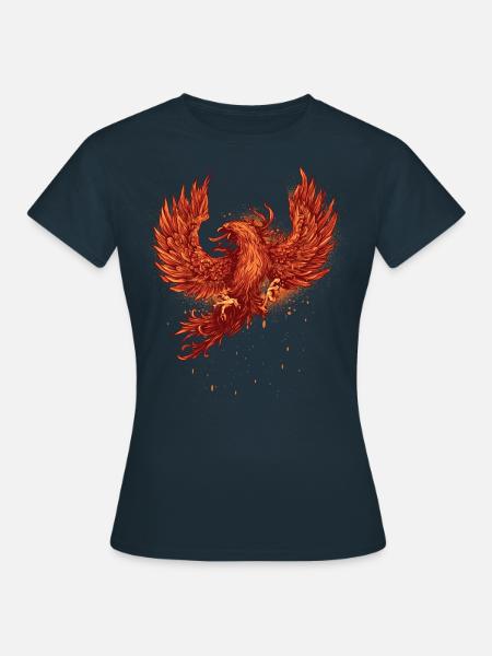 Brände des Phönix - Frauen T-Shirt - Navy