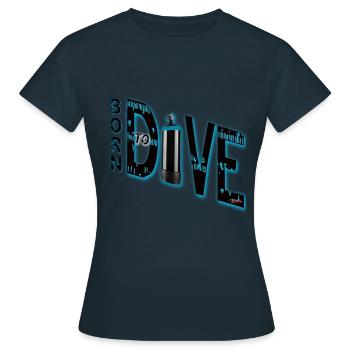 Né à Dive - T-shirt Femme - marine - Devant - AI Model Female 172 dark (172cm)