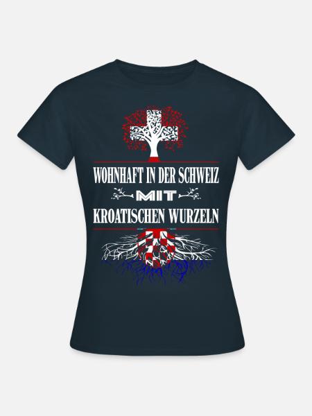Schweiz-Kroatien - Frauen T-Shirt - Navy