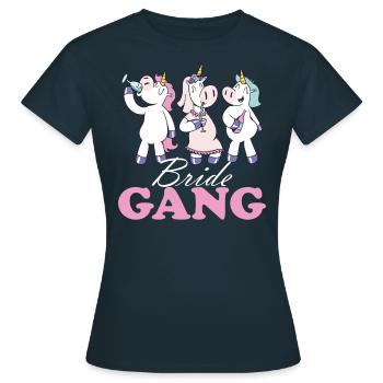 Bride Hen Party JGA - Team Bride - Women's T-Shirt - navy - Front - AI Model Female 172 dark (172cm)