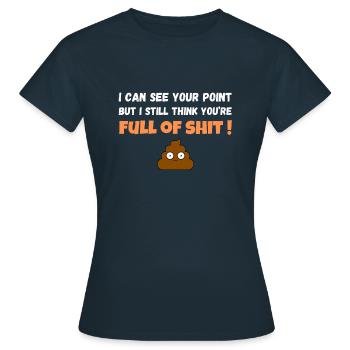Point de vue - T-shirt Femme - marine - Devant - AI Model Female 172 dark (172cm)