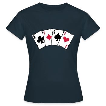 cards_3c2 - T-shirt Femme - marine - Devant - AI Model Female 172 dark (172cm)