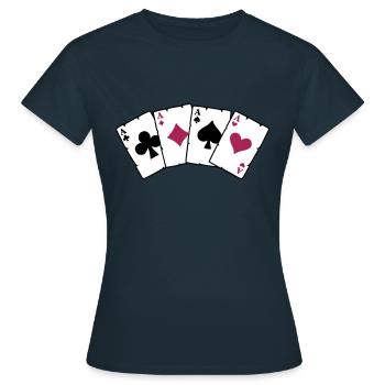 cards - T-shirt Femme - marine - Devant - AI Model Female 172 dark (172cm)