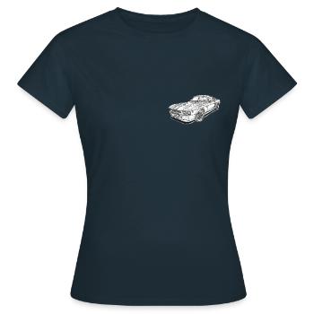 Voiture classique - T-shirt Femme - marine - Devant - AI Model Female 172 dark (172cm)