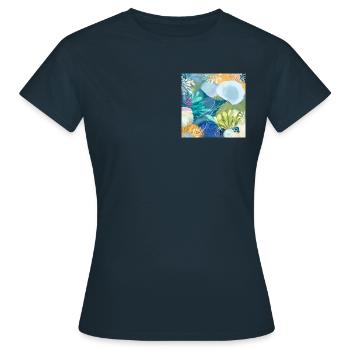 Underwater landscape - Women's T-Shirt - navy - Front - AI Model Female 172 dark (172cm)