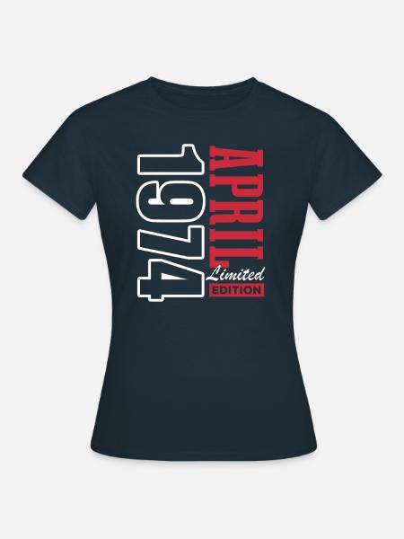 Limited Edition April 1974 50th Anniversary - Women's T-Shirt - navy