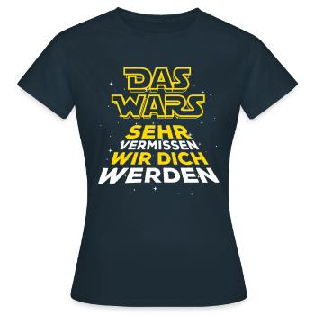 Das Wars - Verabschiedung - Mitarbeiter - Frauen T-Shirt - Navy - Vorne - AI Model Female 172 dark (172cm)