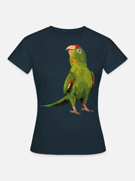 rotgesichtiger Sittich - Frauen T-Shirt - Navy