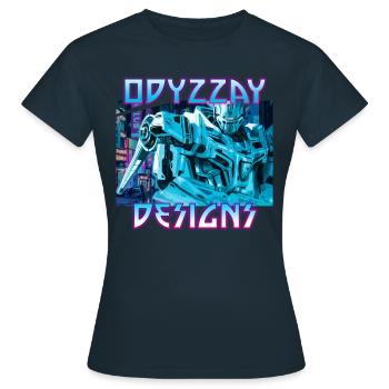 Odyzzay Mech Magenta - T-shirt Femme - marine - Devant - AI Model Female 172 dark (172cm)