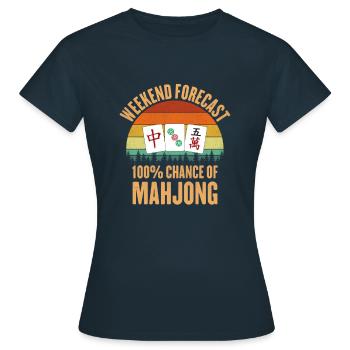 Mahjong-Prognose, Mahjong - Frauen T-Shirt - Navy - Vorne - AI Model Female 172 dark (172cm)