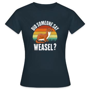 avez-vous dit belette - T-shirt Femme - marine - Devant - AI Model Female 172 dark (172cm)