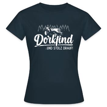 Conception de la vie à la campagne de l’enfant du village fier - T-shirt Femme - marine - Devant - AI Model Female 172 dark (172cm)