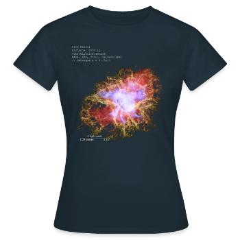 Crab Nebula - Women's T-Shirt - navy - Front - AI Model Female 172 dark (172cm)