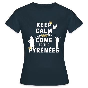 KEEP CALM ... - Women's T-Shirt - navy - Front - AI Model Female 172 dark (172cm)