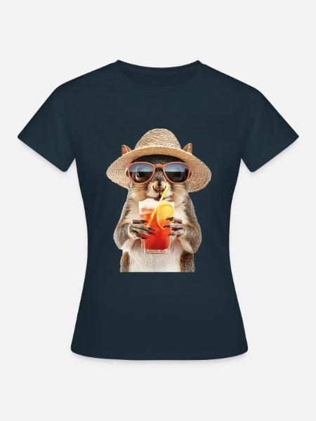 Eichhörnchen - Frauen T-Shirt - Navy