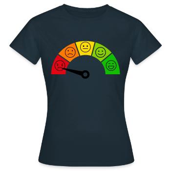 Emotionsmesser - Wut - Frauen T-Shirt - Navy - Vorne - AI Model Female 172 dark (172cm)