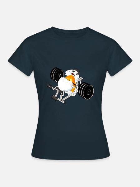 funny fitness egg / funny egg - Women's T-Shirt - navy