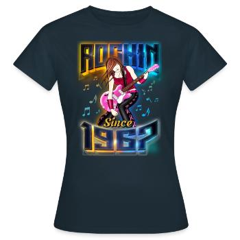 Rockin depuis 1967 Fan de musique rock 55e anniversaire - T-shirt Femme - marine - Devant - AI Model Female 172 dark (172cm)