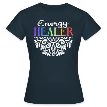 Chakra Holistique Healing Mains Energie Guérisseur Reiki - T-shirt Femme - marine - Devant - AI Model Female 172 dark (172cm)
