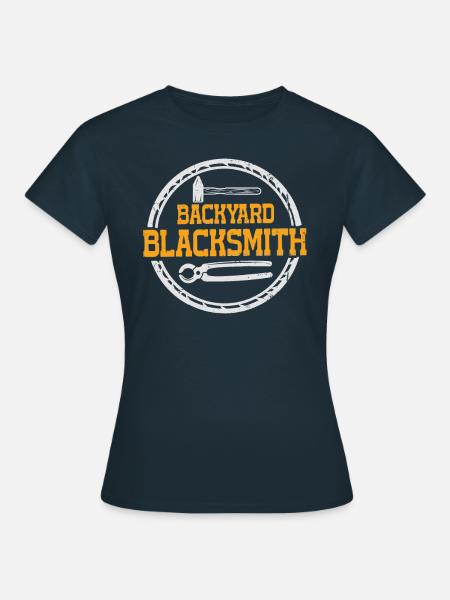 Backyard Blacksmith Amboss Schmied - Frauen T-Shirt - Navy