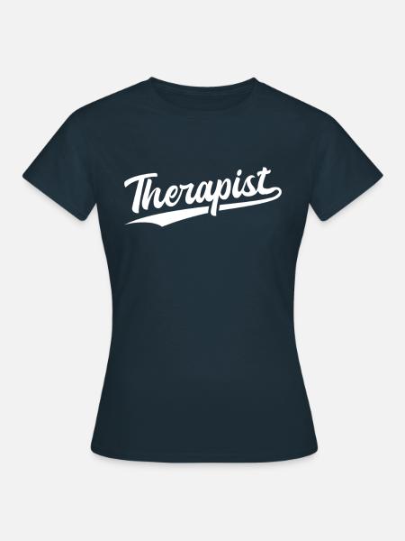 Retro Swoosh Job - Therapist - Frauen T-Shirt - Navy
