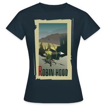 Robin des Bois - T-shirt Femme - marine - Devant - AI Model Female 172 dark (172cm)