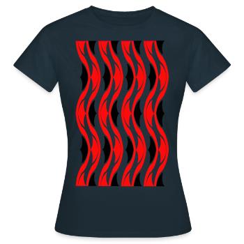 verdreht - Frauen T-Shirt - Navy - Vorne - AI Model Female 172 dark (172cm)