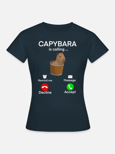 Capybara Meme - Frauen T-Shirt - Navy