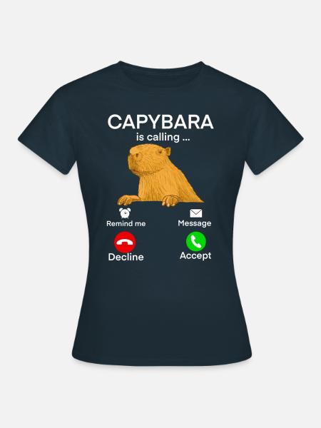Capybara Meme - Frauen T-Shirt - Navy
