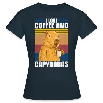 Capybara Meme - Women's T-Shirt - navy - Front - AI Model Female 172 dark (172cm)