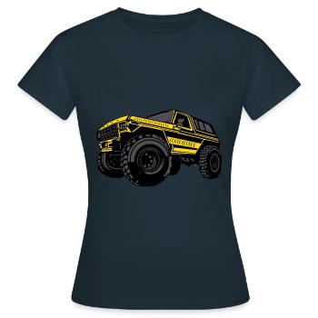 Camion LKW Pick UP - T-shirt Femme - marine - Devant - AI Model Female 172 dark (172cm)