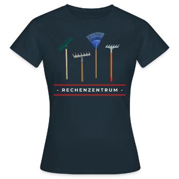 Rechenzentrum - Zentrum der Rechen. Nerd. Lustig. - Frauen T-Shirt - Navy - Vorne - AI Model Female 172 dark (172cm)