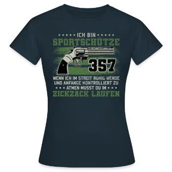 Schützenfest Schießen Schießsport Sportschütze - Frauen T-Shirt - Navy - Vorne - AI Model Female 172 dark (172cm)