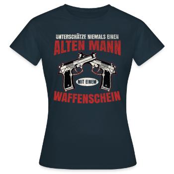 Schützenfest Schießen Schießsport Sportschütze - Frauen T-Shirt - Navy - Vorne - AI Model Female 172 dark (172cm)