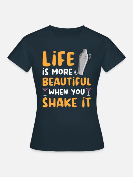 Barman Cocktail Bartender Barkeeper - Frauen T-Shirt - Navy