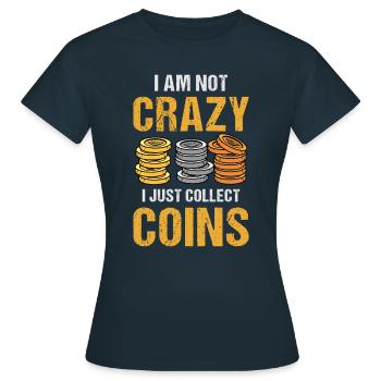 Jeu de pièces De monnaie Collection de pièces De monnaie Collecteur de pièces - T-shirt Femme - marine - Devant - AI Model Female 172 dark (172cm)