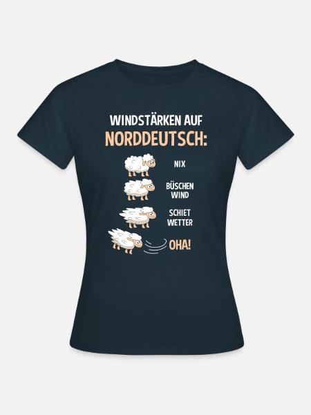 Landwirt Bauer Comic Cartoon Schafwolle Schaf - Frauen T-Shirt - Navy