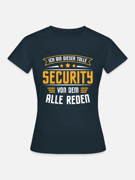 Sicherheitsdienst Türsteher Ordner Security - Frauen T-Shirt - Navy