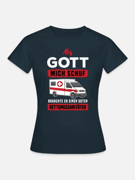 Sanitäter Notarzt Rettungshelfer Rettungsdienst - Frauen T-Shirt - Navy