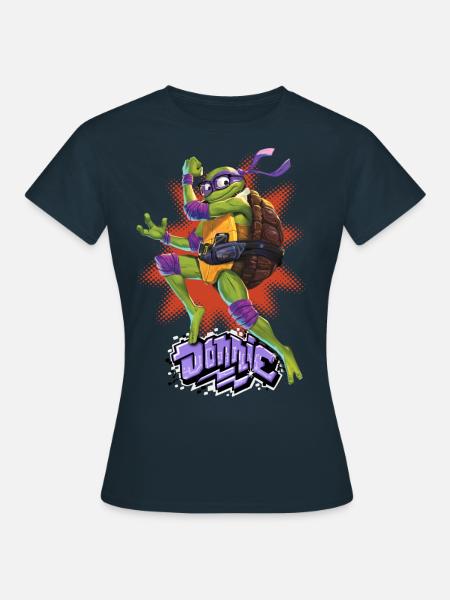 TMNT Mutant Mayhem Turtle Donnie - Women's T-Shirt - navy