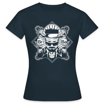 Breaking Bad Heisenberg Logo - Frauen T-Shirt - Navy - Vorne - AI Model Female 172 dark (172cm)
