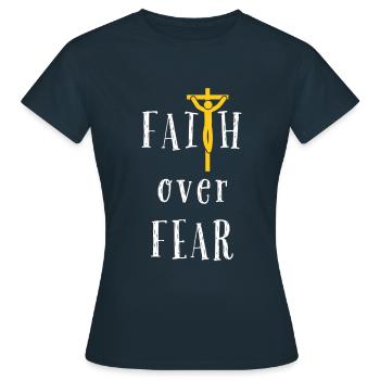 Jésus, Jésus, Jésus chrétien chrétien chrétien chrétien - T-shirt Femme - marine - Devant - AI Model Female 172 dark (172cm)
