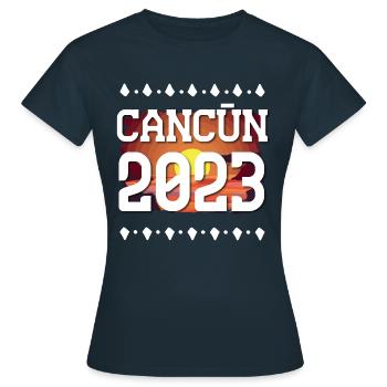 Cancun 2023 - Women's T-Shirt - navy - Front - AI Model Female 172 dark (172cm)