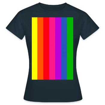 Regenbogenfahne - Frauen T-Shirt - Navy - Vorne - AI Model Female 172 dark (172cm)